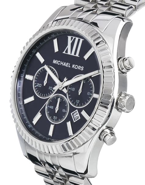 michael kors chronograph watch silver|michael kors lexington watch men's.